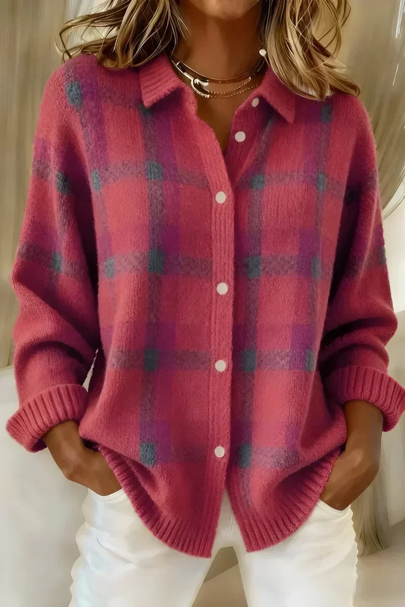 Ashley™ | Klassiek geruit vest met kraag