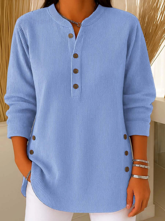 Sanne | Henley-tuniek met Knopen