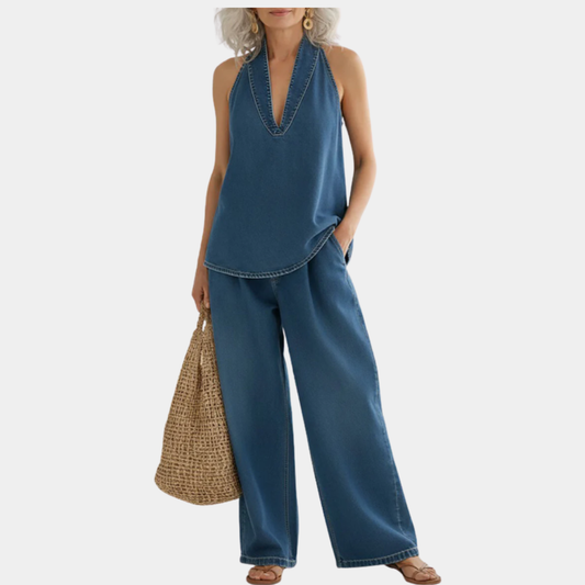 Ivy | Vintage Denim Tweedelige Set