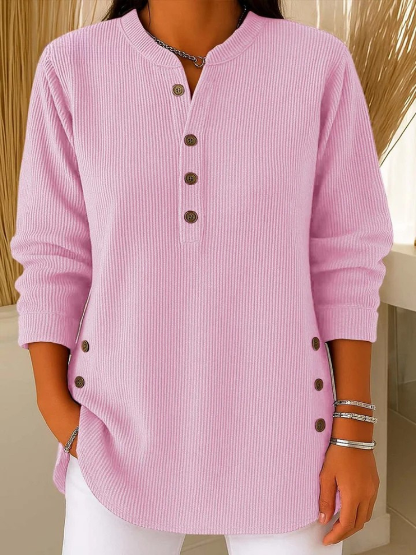 Sanne | Henley-tuniek met Knopen