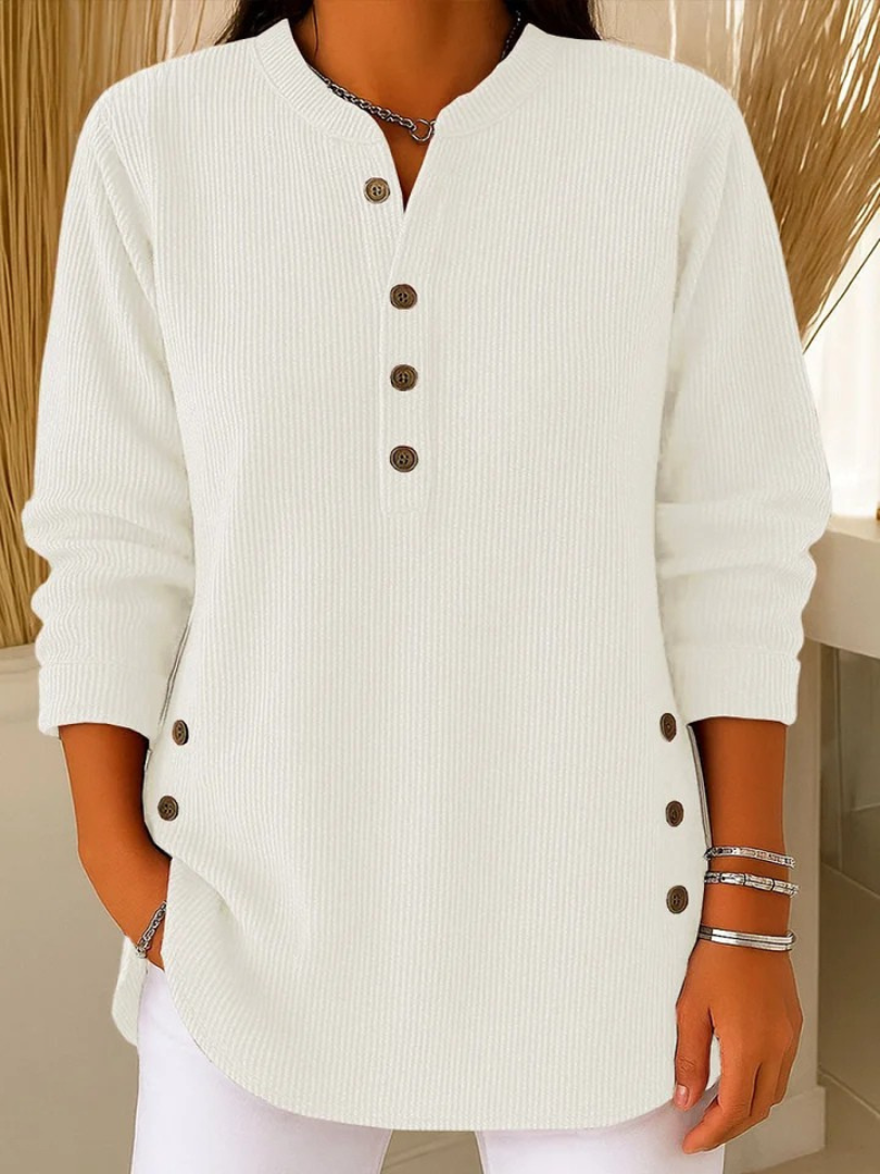 Sanne | Henley-tuniek met Knopen