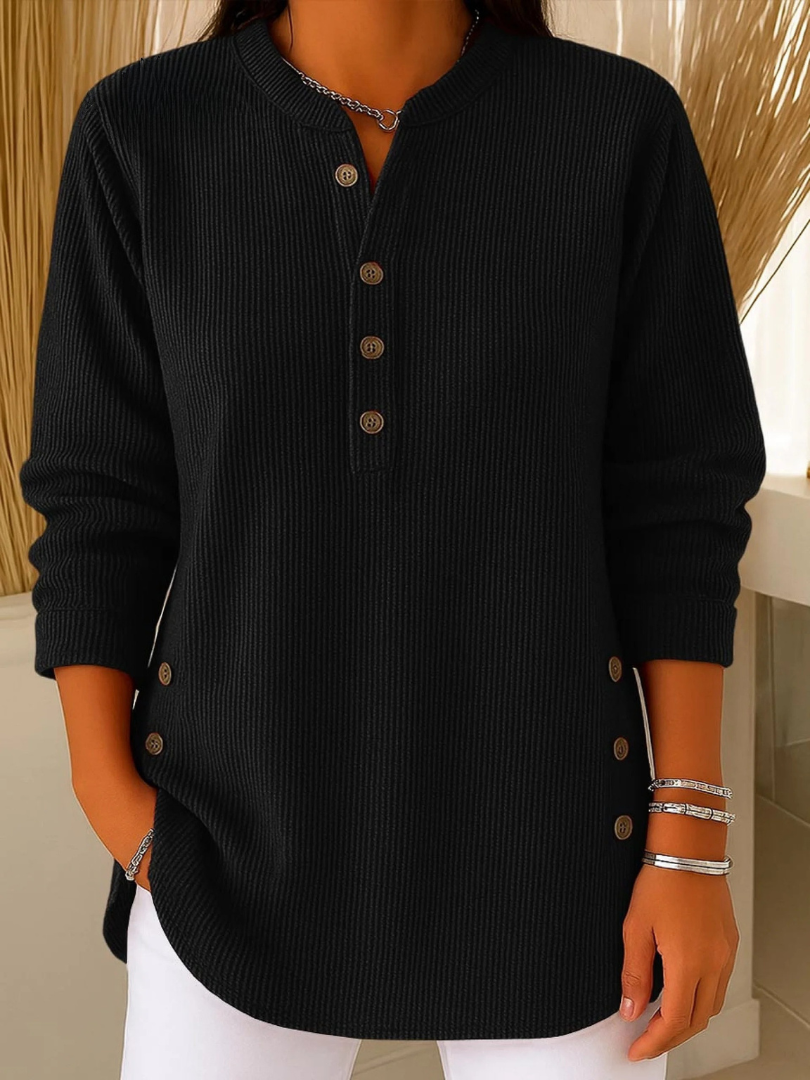 Sanne | Henley-tuniek met Knopen