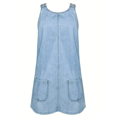Saylor | Relaxte Jurk met Denimlook