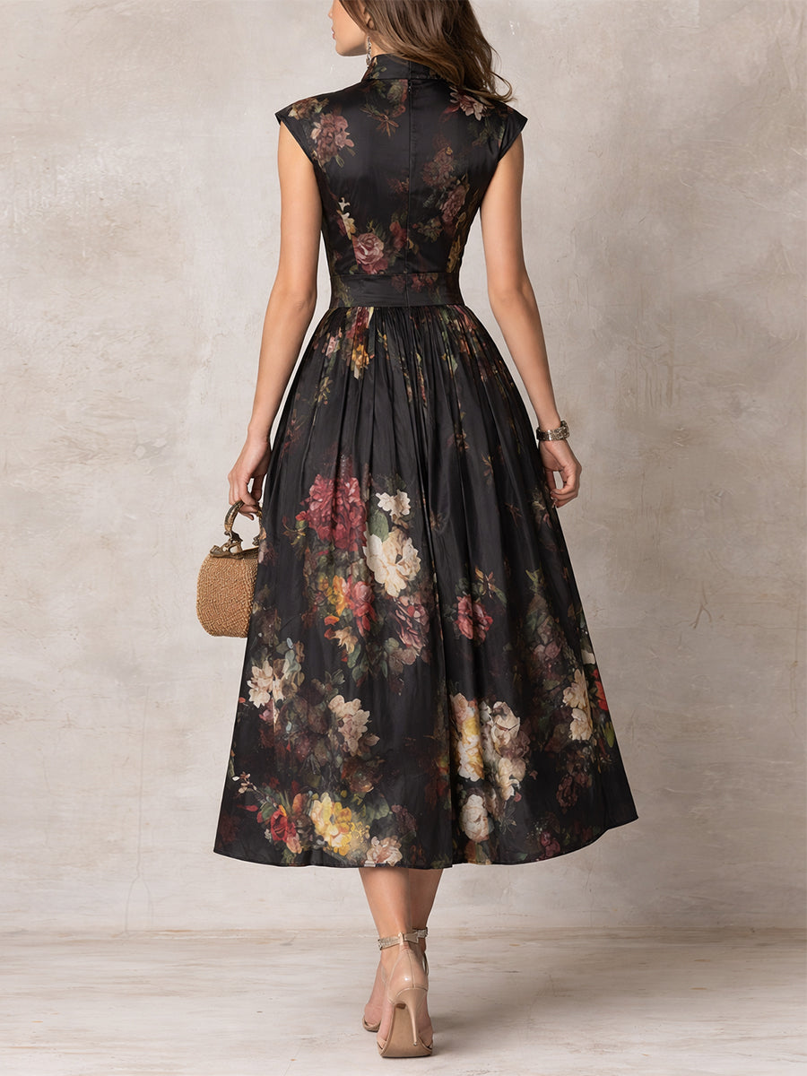 Sienna | Bloemenprint Midi Jurk
