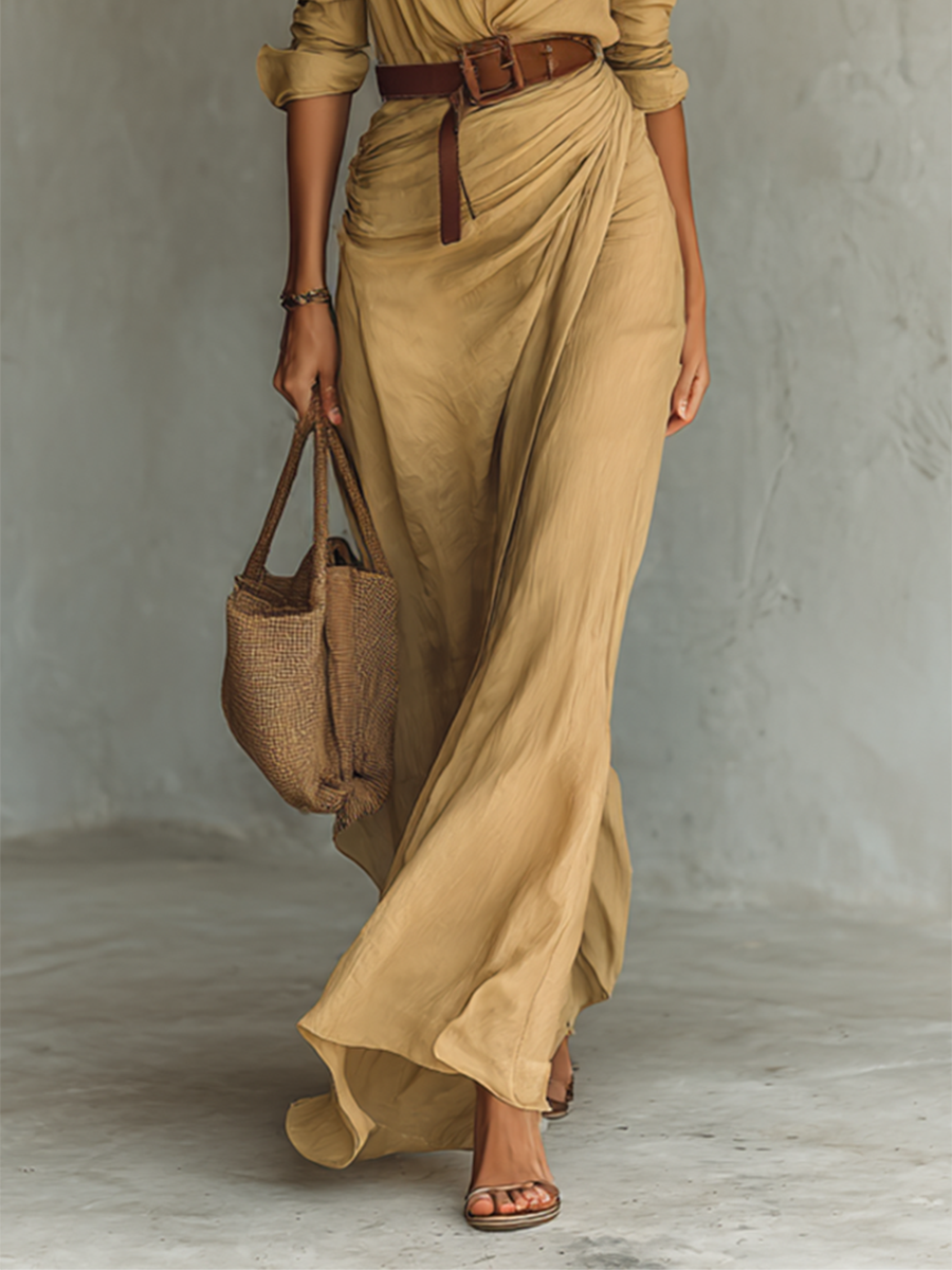Sofia | Maxi Jurk met Tailleceintuur