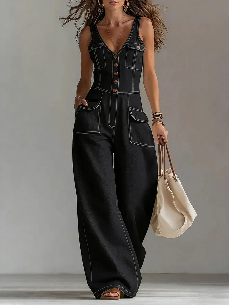 Sofia | Relaxte Denim Jumpsuit