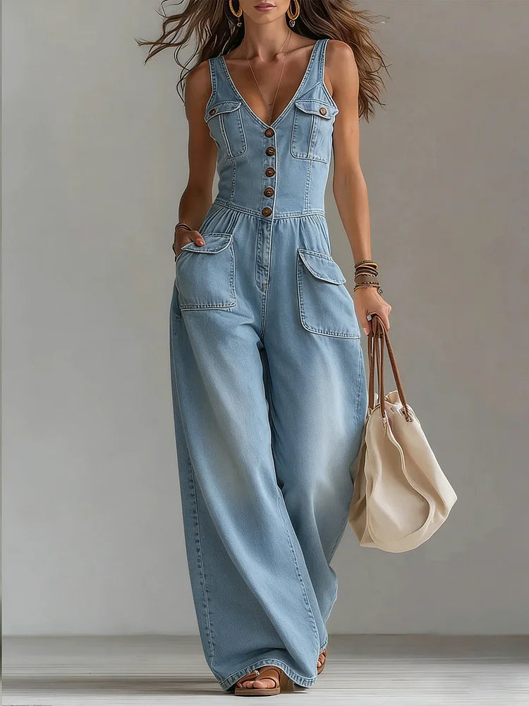 Sofia | Relaxte Denim Jumpsuit