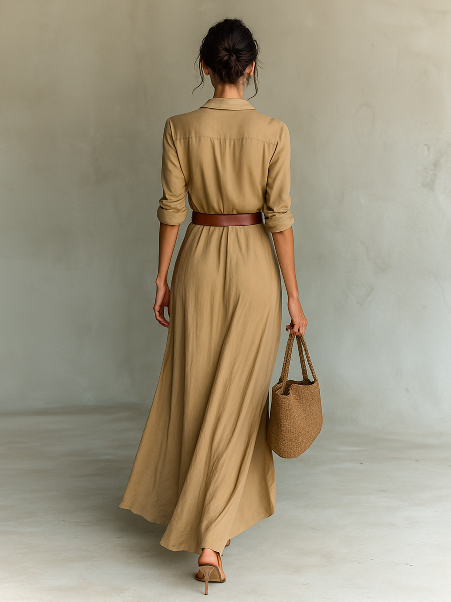 Sofia | Maxi Jurk met Tailleceintuur
