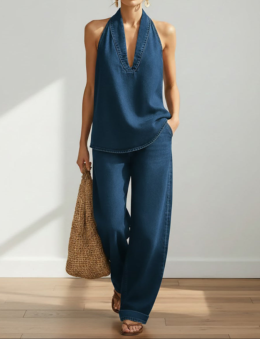 Ivy | Vintage Denim Tweedelige Set