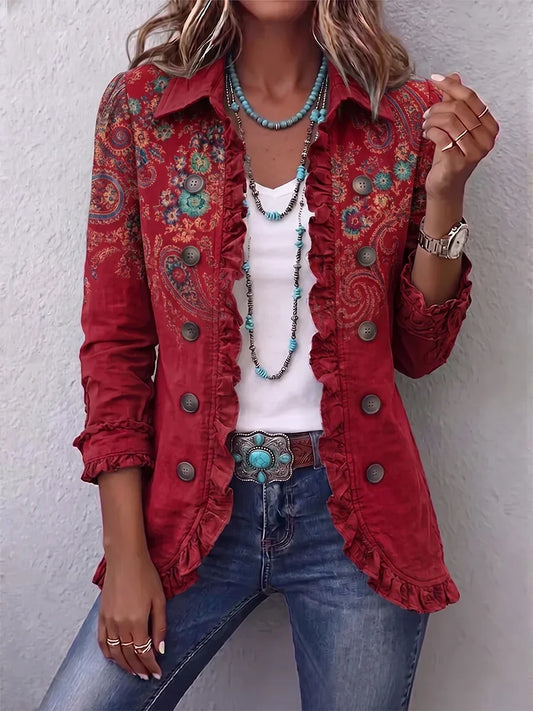 Inmaculada | Paisleyblazer met ruches