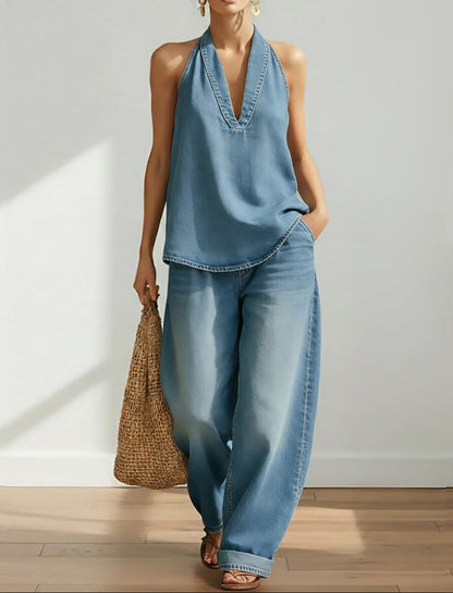 Ivy | Vintage Denim Tweedelige Set