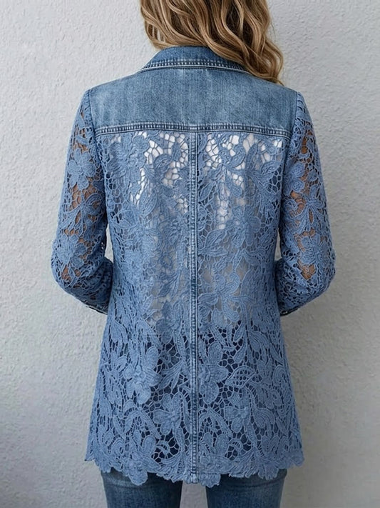 Alicia | Blazer met bloemenkant