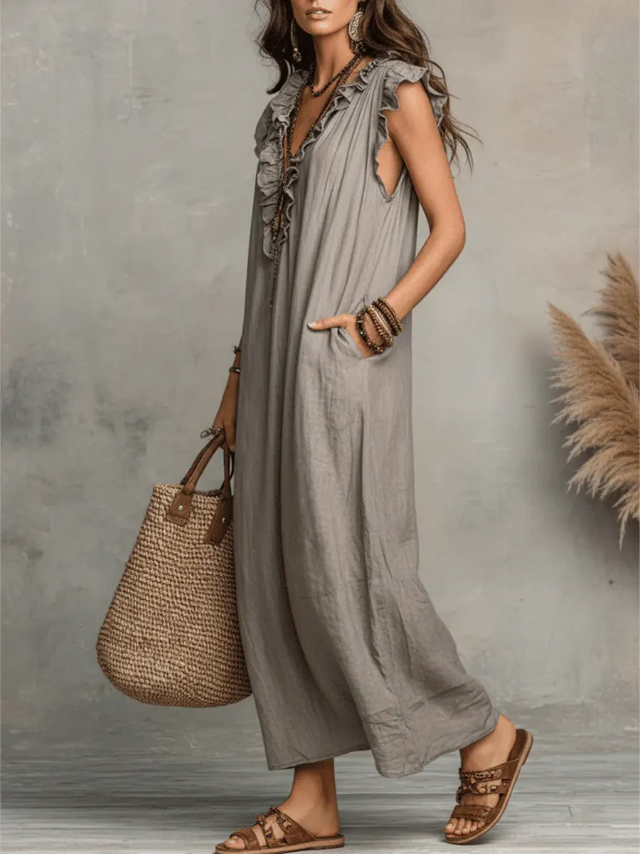 Violeta | Bohemian Linnen Maxi Jurk
