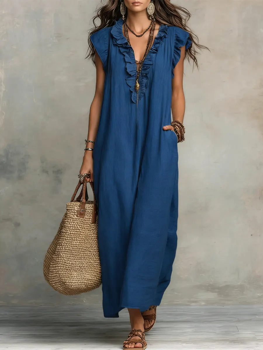 Violeta | Bohemian Linnen Maxi Jurk