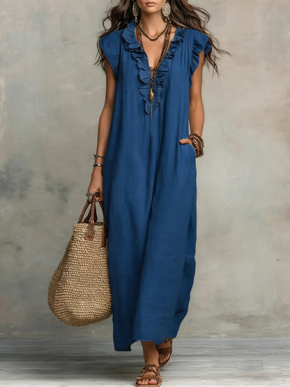 Violeta | Bohemian Linnen Maxi Jurk