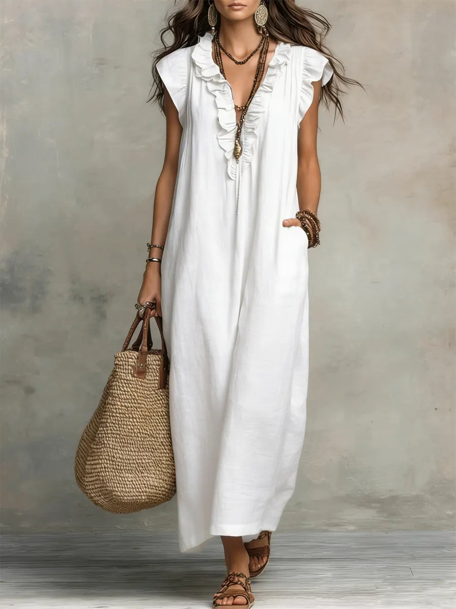 Violeta | Bohemian Linnen Maxi Jurk