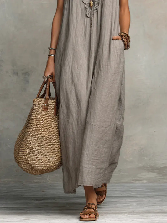 Violeta | Bohemian Linnen Maxi Jurk