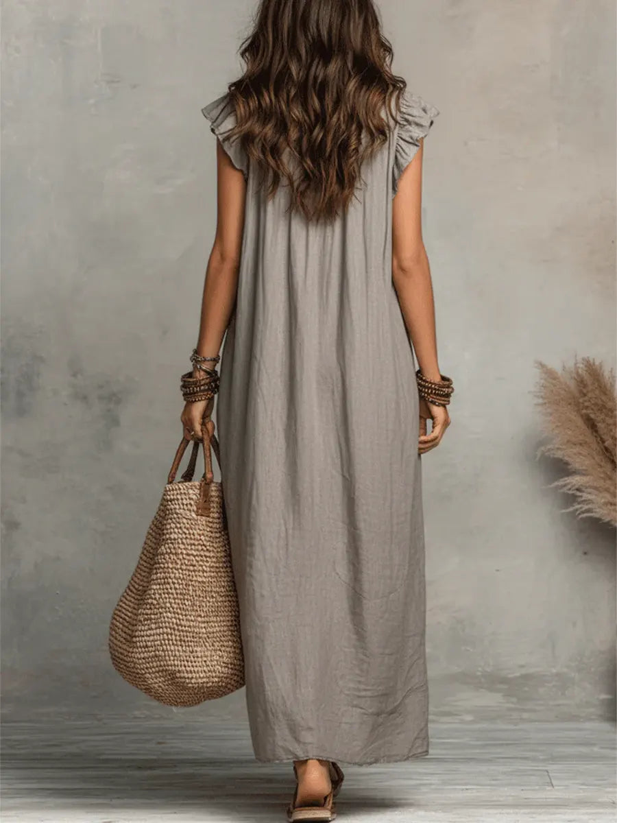 Violeta | Bohemian Linnen Maxi Jurk
