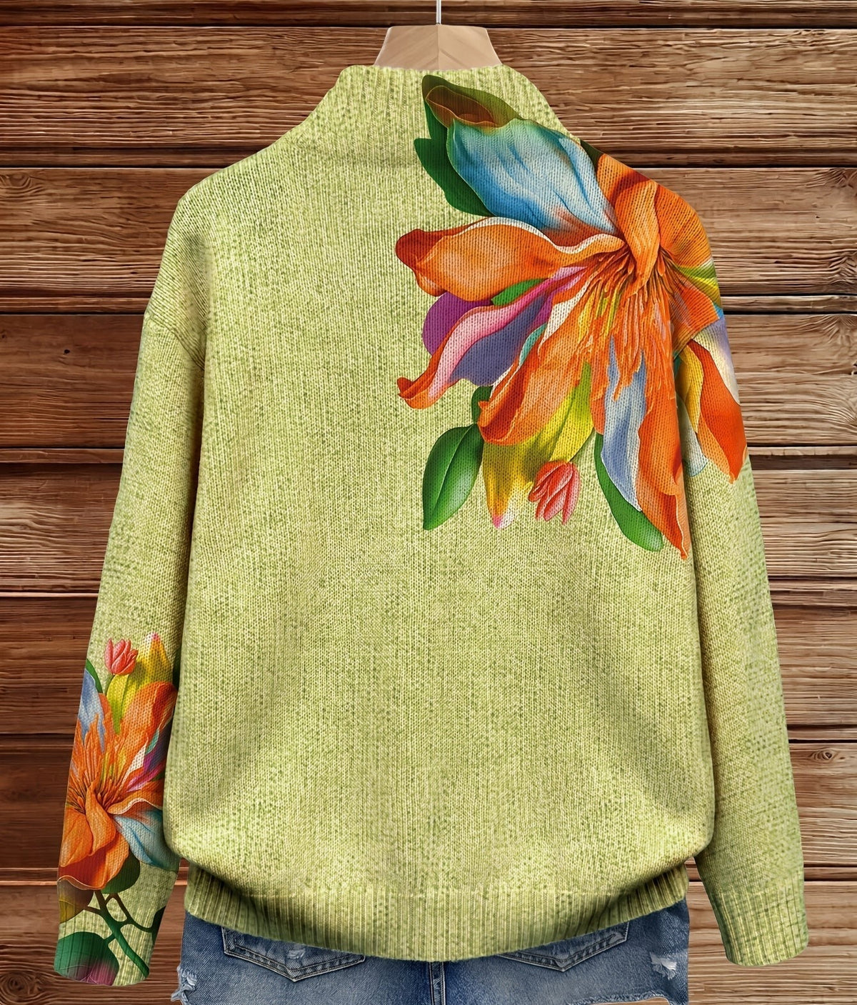 Ophelia | Vest met rits en tropische lelies