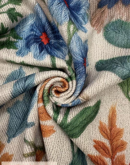 Clementine | Vest met rits en botanische tuinprint